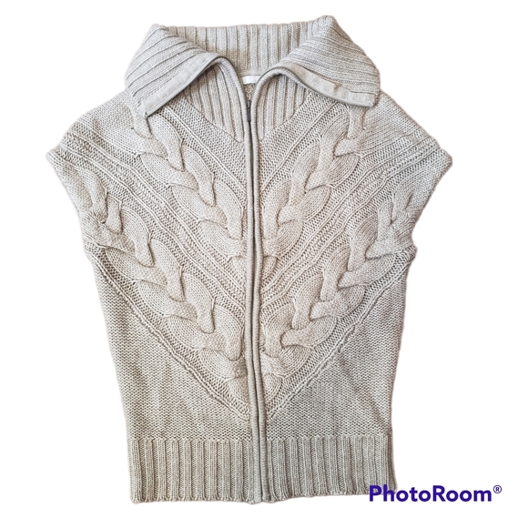 Tiger Of Sweden Wool Blend Oversized Chunky Knit Cowl Neck Cap Sleeve Zi… - Picture 3 of 12